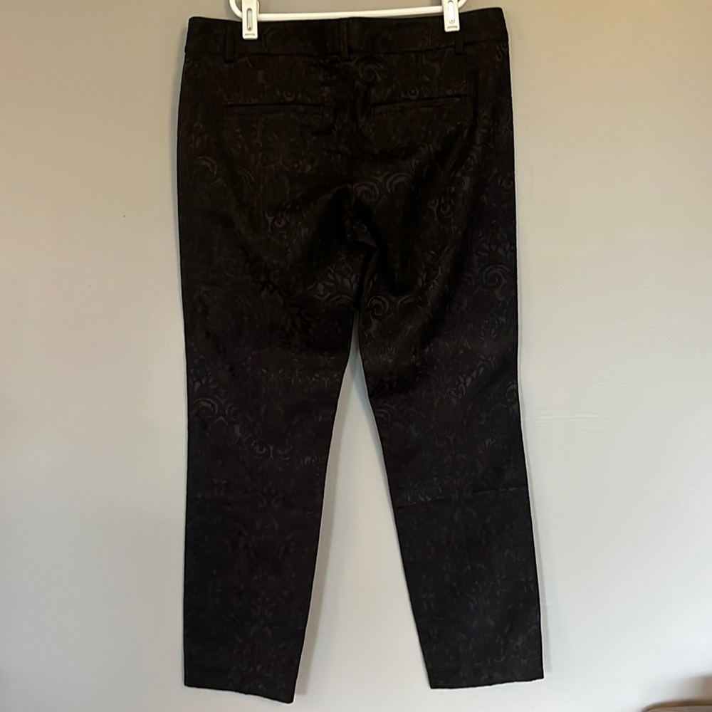 Express Black Textured/Patterned Columnist Pants,… - image 3